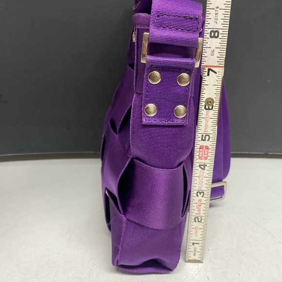 COMELY Seatbelt Crossbody Bag Zippered Purple Purse - Picture 10 of 17